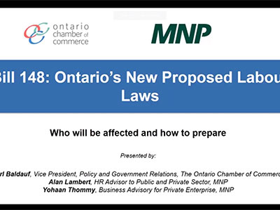 Webinar: Bill 148 - Ontario's New Labour Laws