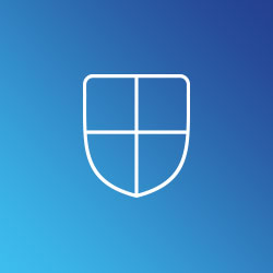 Cyber Security icon and blue backround